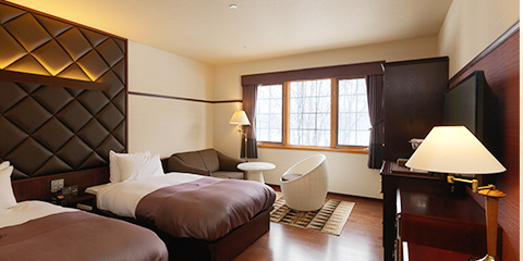 ワーケーションルーム(スパリビング付きツインルーム)